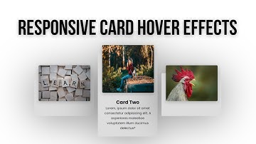 CSS Responsive Card Hover Effects | Using HTML & CSS | Personal Card Style 2022