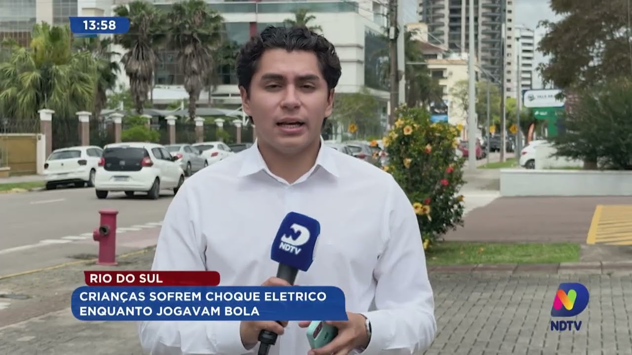 Crianças sofrem choque elétrico enquanto jogavam bola em Rio do Sul