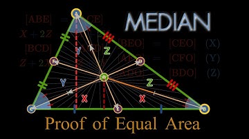 Median of a Triangle and Proof of equal Area