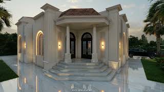 تصميم واجهات بيت طابق ارضي في محافظة الزرقاء / الاردن يتميزهذا التصميم بانه بسيط وكلاسيكي
