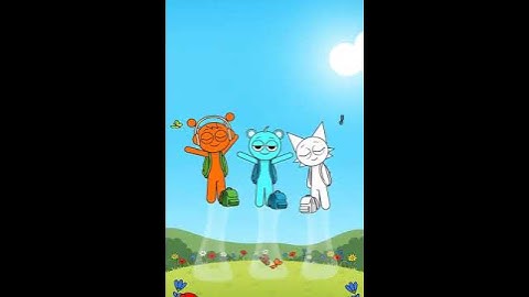 Wenda, Simon and Sky in The Floating Candy Castle - Sprunki Animation