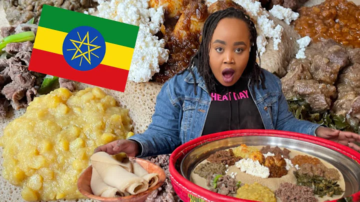 Eating ETHIOPIAN FOOD for the FIRST TIME! 🇪🇹🤯🇰🇪 Injera, siga wot, doro wot....