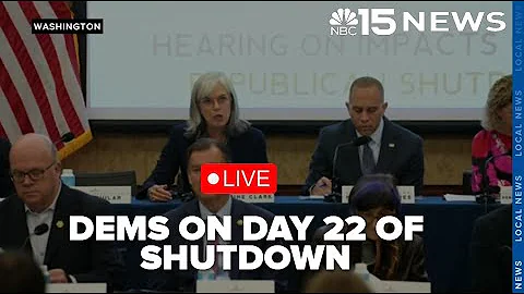 Dem Leader Jeffrie's Government Shutdown Impact Hearing - NBC 15