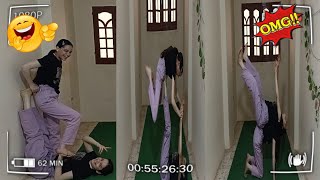 تحدي اليوغا مع أختي|| اتكسرنا لايفوتكم 🤩😂
