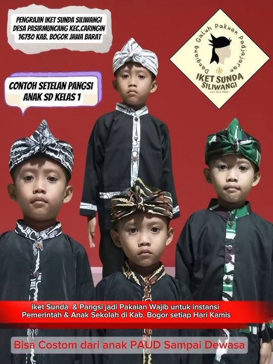 Traditional Sundanese Pangsi clothes and Sundanese totopong headbands are mandatory clothing in W...