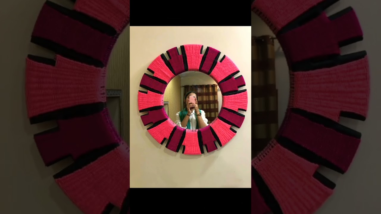 Hand weaved mirror 🧶