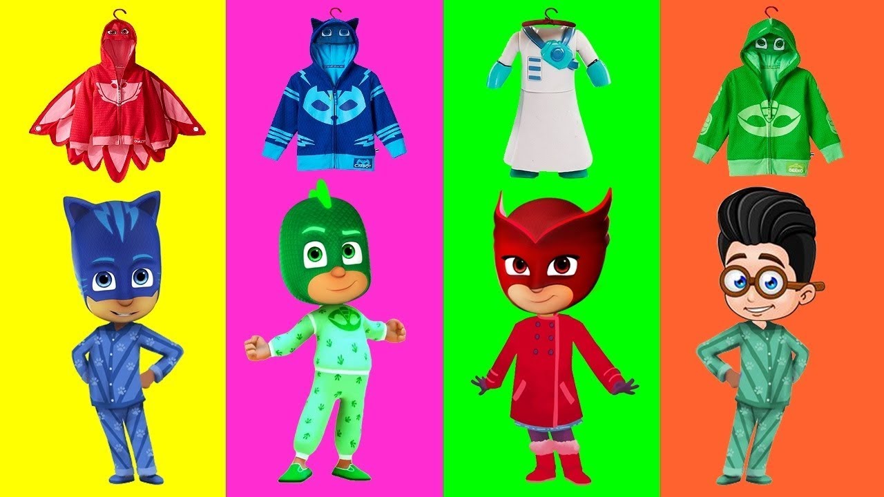 Pj Masks Wrong Heads And Shirt Learn Colors For Kids - YouTube