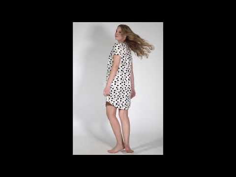 Купить Хлопковая туника с коротким рукавом VIENETTA 3110386078 в Украина в Lingerie.ua - Одяг для дому та відпочинку, Видео 1