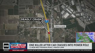 Passenger killed, driver arrested for DUI in crash near Stockton