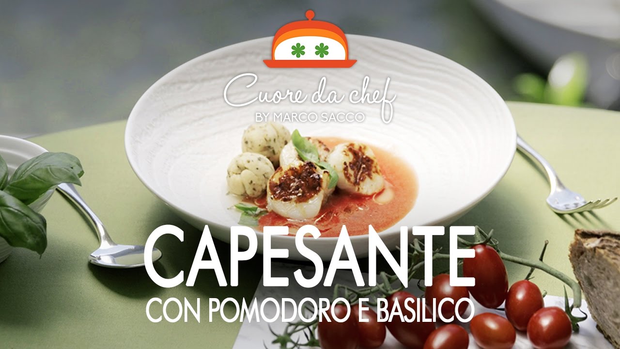 Capesante con Pomodoro e Basilco
