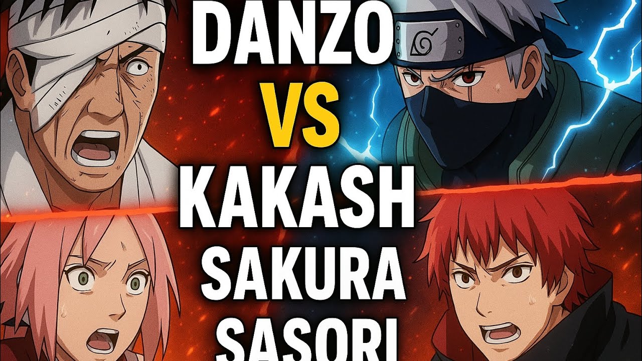 Danzo vs Kakashi, Sakura, and Sasori – Epic Showdown! 🔥