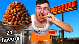 Lucas Eats Every Hooters Wing Flavor