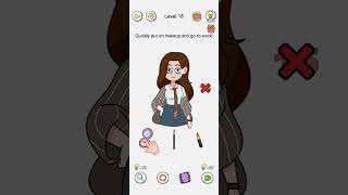 Brain Maze Story Level 18 Quickly put on makeup and go to work! screenshot 5