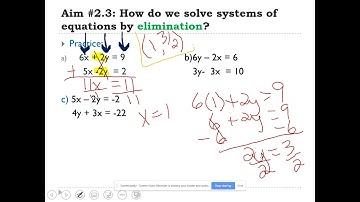 3.5 Notes Part B:  Solving linear systems by elimination
