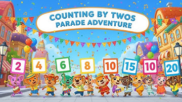 Counting by Twos Parade Adventure 🎉🔢 | Learn Skip Counting by 2s for Kids | Animagic Studio