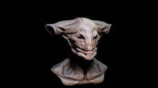 Zbrush Alien Bust sculpt Timelapse.