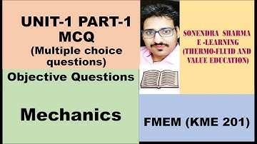 FMEM/ MCQ/ UNIT -1/ MECHANICS/ AKTU/ KME 201 T