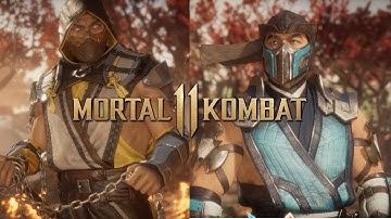 Mortal Kombat 11 Scorpion vs. Sub-Zero HARD AI gameplay