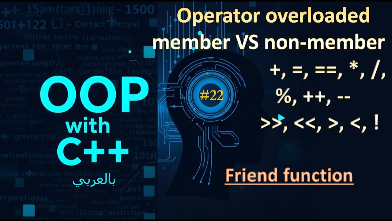 OOP with C++: 22- Operator Overloading (member & non-member ) + friend ...