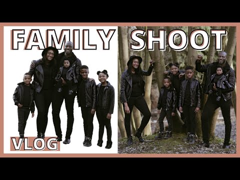 VLOG | MATCHING FAMILY PHOTOSHOOT DAY | get ready with us | family of 6