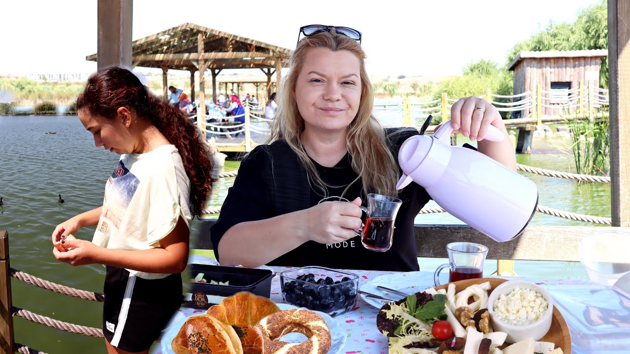 PAZAR GÜNÜ VLOG  | Piknik çantamda Ne Var ?[ Gölbaşında Ördekli ,Balıklı Kahvaltıya Gittik ]