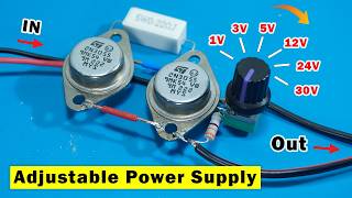 DIY Adjustable Voltage Regulator Using 2N3055 or TIP3055 Transistors