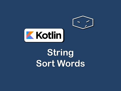 string sort words in kotlin