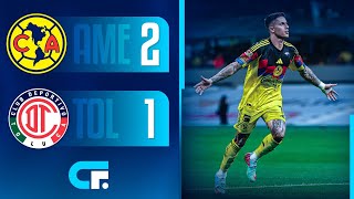 ✅ AMÉRICA VENCIÓ 2-1 al TOLUCA y se afirmó en puestos de PLAYOFF de la LIGA MX