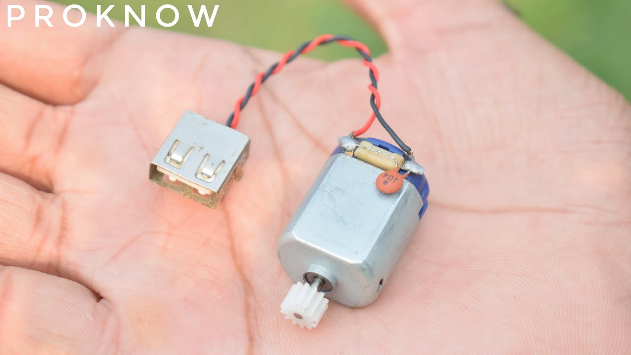 How To Make A Homemade Emergency Mobile Charger Using Dc Motor | PROKNOW