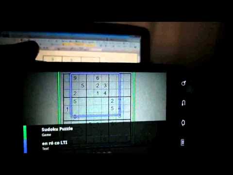 Google Goggles Sudoku Demo