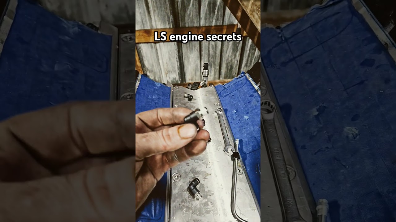 LS coolant crossover drill/tap using pushlock 1/4 hose 