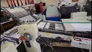 Baum B 26 44 Model 1526a C Conitous Feed Paper Folder W 8 Page Unit And Roll Away Dery
