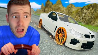 DESCI a ladeira com um CARRO DE MADEIRA - BeamNG Drive