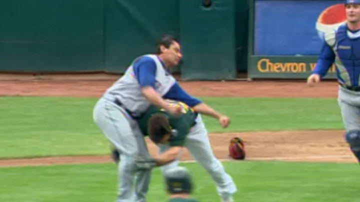 A's, Rangers empty benches after Nick Swisher is h...