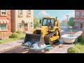 🚜🫧 Bulldozer Cleans the Bathtub Road | Nursery Rhymes & Kids Songs 💦🌈