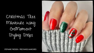 Christmas Tree Manicure using GelMoment Styling Strips