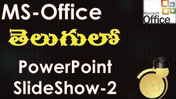 Slide Show Menu Options in MS Powerpoint Part 2 (MS Office 2003 in Telugu)