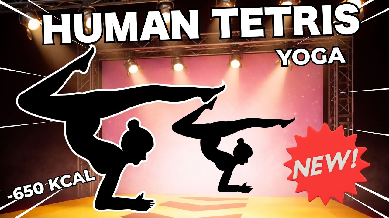 HUMAN TETRIS Yoga | Immersive Interactive Warm Up -650 kcal | Can You Fit The Shape?