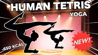 HUMAN TETRIS Yoga | Immersive Interactive Warm Up -650 kcal | Can You Fit The Shape? screenshot 4