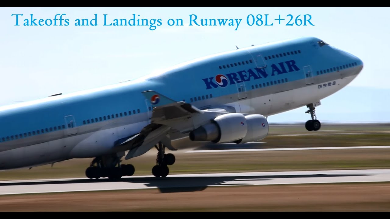 Takeoffs and landings on Runway 08L+26R CVYR YouTube