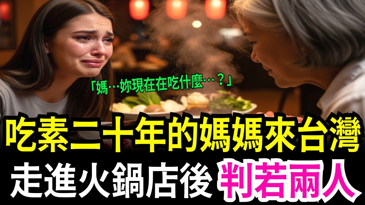 堅持吃素二十年的美國媽媽來台灣，進了火鍋店之後性格一百八十度大變讓女兒傻眼