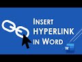 How to Insert Hyperlink in MS Word | Word Tutorial