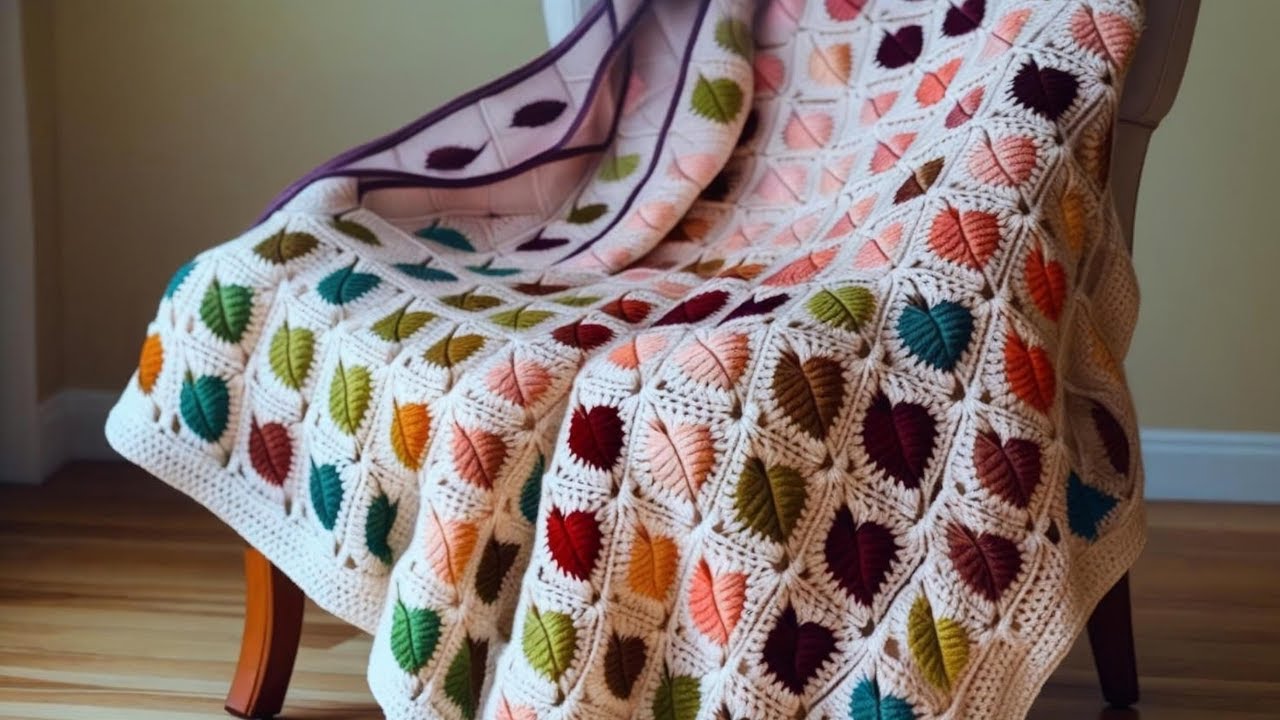 Простой яркий мотив крючком из остатков пряжи, который стоит связать! вязание крючком