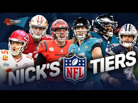 Chiefs inevitable, Dolphins sleepers, Ravens overhated in Nick's Tiers | NFL | FIRST THINGS FIRST