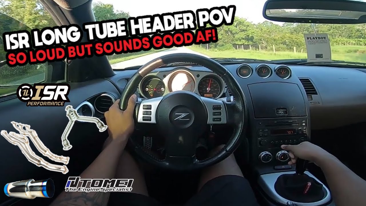 350Z NISMO ISR LONG TUBE HEADERS, ISR Y PIPE AND TOMEI EXHAUST POV