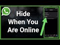 How To HIDE Online Status On WhatsApp! (sneaky ;)