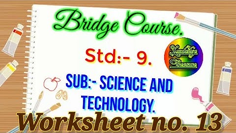 Bridge Course Class 9th Science Day 13 || Setu Abhyas || School Bridge Course
