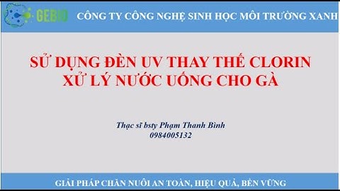 ĐÈN UV KHỬ NƯỚC UỐNG CHO GÀ