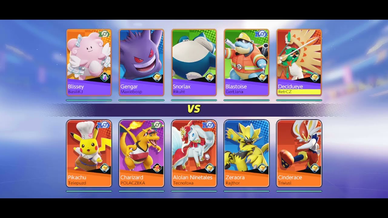 pokémon unite ranked match