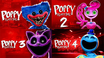Poppy Playtime Chapter 1, 2, 3, 4 | Full Game Walkthrough | No Commentary
